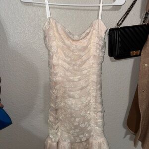 Windsor Cream Floral Lace Mini Dress